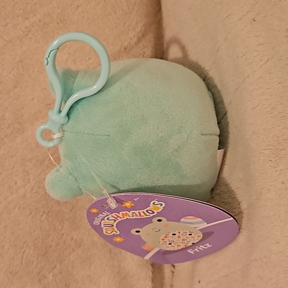 1/$6 or 2/$10 NWT Squishmallow Fritz - Frog Clip-On Keychain Plush (3.5 in.) - Picture 5 of 10